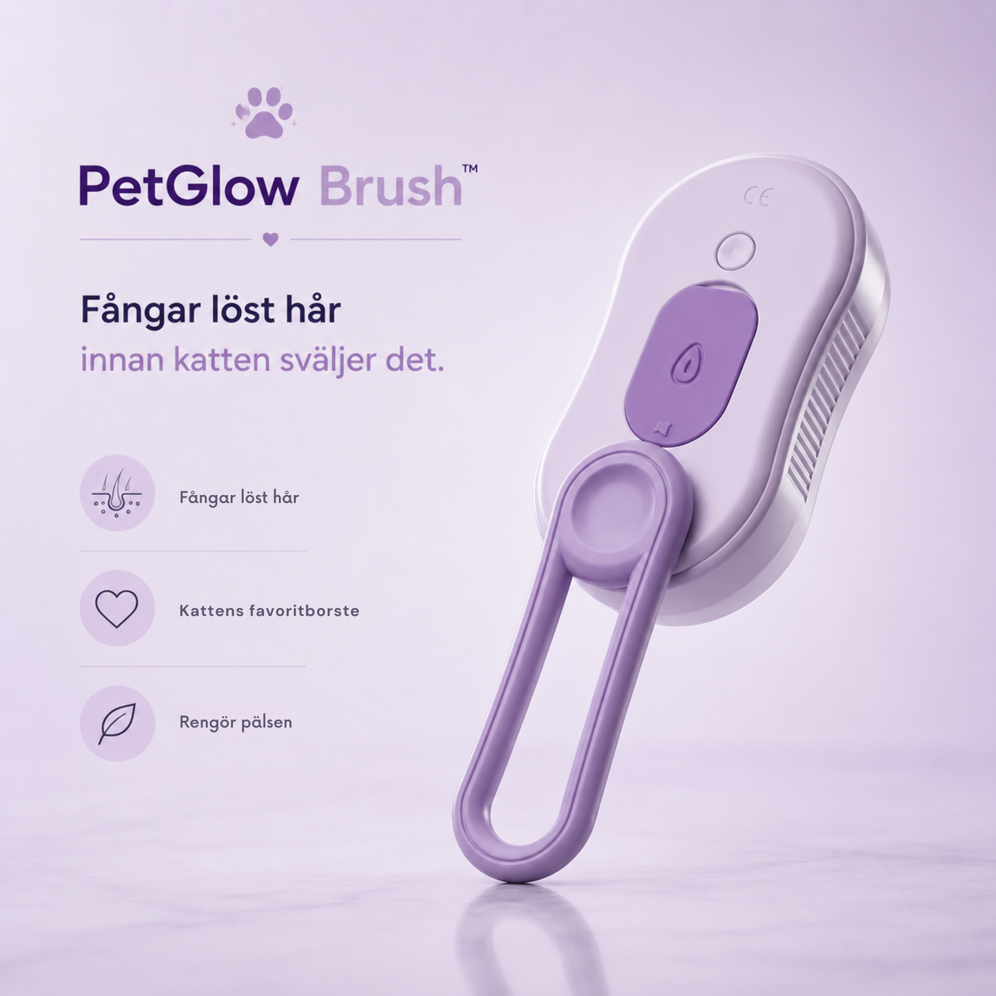 PetGlow Brush™ - Mindre Uppkräkt Päls För Din Kisse
